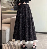 Aesthetic Floral Ruffled Maxi Skirt Outfit
