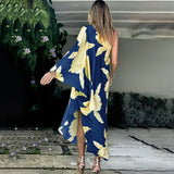 Boho Printed Off Shoulder Kaftan Plus Size Women Clothes Summer Sexy Beach Wear Tunic Casual High Street Dresses