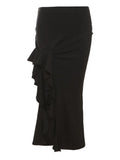 High Waist Irregular Split Goth