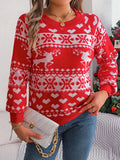 Shooting 2025 Autumn And Winter Christmas Deer Pattern Long-Sleeved Jacket Sweater Women's