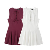 Women's Clothing 2025 Spring New Women's Wide Swing Bow
