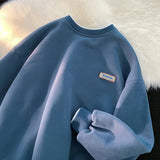 Loose Long Sleeve Pullovers Women Spring Korean 3XL Solid Color BF Sweatshirts Casual Lazy Wind Top