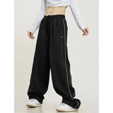 S-4Xl Striped Sweatpants Women Y2K Oversized Wide Leg Cargo Pants Streetwear Harajuku Baggy Casual Joggers Sports