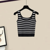 Women Pants Sets Summer Casual Striped Knitted Vest+long Sleeve Sunscreen+wide Leg Long Pant 3 Pieces Set Women Outfits