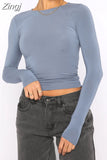 Women Spring Autumn Long Sleeve T-Shirts Tops Solid Slim Fit Pullovers Causal Tees Shirts Female Streetwear Base