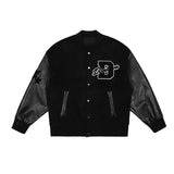 Flocking Embroidered Jackets Coats Men's Street Hip-Hop Trend High Quality Padded Baseball Uniform Unisex Stitching
