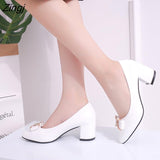 Women's Office Shoes,Soft Rubber Sole,High Heels,Mixed Colors,Pointed Toe,Slip On,Female Fashion