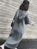 for Women New Loose Knit Jumper for Autumn Winter Long Knee-length Korean Fashion Dress Streetwear Sweater Dresses