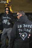 3D Foaming Pattern Pullover Hoodie Men Clothes Couples Top Sweatshirt Goth Streetwear Tracksuit Women Oversized