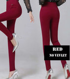 Winter Thick Warm Cashmere High Waist Black pencil Pants Women High Elastic Skinny Stretchy Ladies Trousers woman