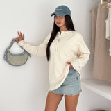 College Polo Collar Solid Color Loose Sweater Soft Tones Softly Wear Knitted Skin Fabric