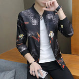 and Autumn Men's Bomber Zip Jacket 2023 Korean Men's Fashion Casual Street Wear Hip Hop Slim Bomber Jacket Men's