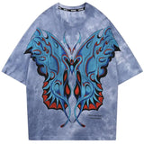 Women Hip Hop T Shirt Female Hit Color Butterfly Tie Dye Printed Ladies Tee Shirts Harajuku Retro High Street Hipster