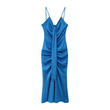 Spring/Summer Women's Temperament Elegant Sexy Pure Color High-Waist V-Neck Sleeveless