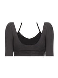 Style Fashion Y2k 2 Piece T-shirt Women's Sexy Slim Long Sleeve Bottoming Tight Chic Thin Topos 2023 Autumn Winter