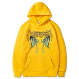 New Oversized Sweatshirt Women Gothic Skull Butterfly Harajuku Print Grunge Hoodies Women Casual Loose Hoodie Tops