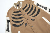 Skeleton Graphic Oversized Varsity JacketOutfit