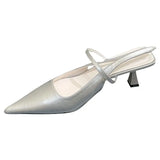 Temperament Pear Green Pointed Head Behind The Empty Stumbling Sandals Women 2025 New Gentle High Heel Single