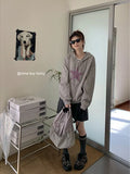 Grunge Aesthetic Coat Women Casual Loose Jackets Coats Patchwork Y2k Vintage Coat Autumn American Retro Coat