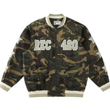Women Letters Embroidery Camouflage Jacket American Vintage High Street Loose Stand Collar Tooling Jackets Baseball Uniform