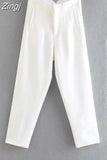 Women Pants High waist Pants Black White Pink Casual Trousers Woman Summer Fashion Trouser Funky Streetwear