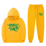 Popular Letter Gothic Print Hoodies Sweatpants Men Y2K New Street Hip Hop Fashion Sports Suit Unisex Casual Loose
