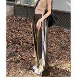 4Xl Striped Sweatpants Women Harajuku Casual Wide Leg Pants Streetwear Oversized Joggers High Waist Baggy Sports