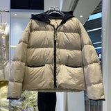 Women's Fluffy Feather Puffer Jacket Winter Short Parkas Casual Female Thickened Warm 90% White Duck Down Coat