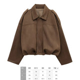 Women's 2025 New Bat Sleeve Loose-Fitting Velvet Bomber Jacket