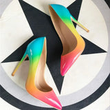 color fashion high heeled lady pumps shallow pointed toe woman party shoes women pumps wedding shoes QP030