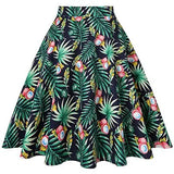 Dot 50s Vintage Woman Tunic Skirt High Waist Pleated Midi Retro Clothing Summer Audrey Hepburn Chic Swing Beach