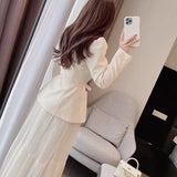 2023 High-end Custom Floral Suits Women Spring And Autumn Matching Set Elegant Blazer Pencil Skirt 2 Pieces Office