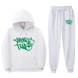 Popular Letter Gothic Print Hoodies Sweatpants Men Y2K New Street Hip Hop Fashion Sports Suit Unisex Casual Loose