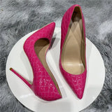 high heels shoes pointed toe spring summer 12cm party wedding elegant cozy classic pumps plus size 33-45 QP123