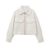 Women's Fashioned Clip Pocket With Long Sleeve Jacket Jacket In Fall 2025