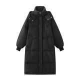Winter Cotton Coat Women Solid Color Loose Padded Jacket Parkas Casual Female Zipper Thickening Warm
