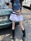Skirt For Women Summer High-waisted Skinny Pleated Skirt Sexy Mini