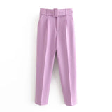 2025 New 褶皱 Multi-Colored Harun Pants Casual Solid-Colored Small-Footed Women's Trousers