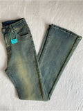 Style Flare Wide Leg Jeans Women Elastic High Waist Skinny Mom Denim Pants 2023 Autumn Winter Fashion Oversize