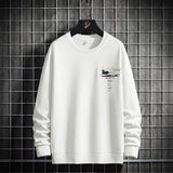 New Autumn Gradient Style Men's Pullover Pullover Men's Trend Printing Round Neck Loose Top for