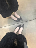 Temperament Sharp Slope And Head Sandals Woman 2025 New Summer Gentle Fairy Wind After The Empty Mule Single