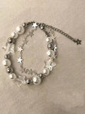 Star Faux Pearl Charm Double Row