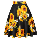 Summer Midi Skirt Runway Vintage Rockabilly Sundress Red Womens Sexy Pinup 50S Cotton Polka Dot Pattern Skater
