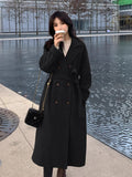 Color Double-sided Woolen Coat For Women's Mid Length 2023 Korean Autumn/Winter New High-end Woolen
