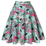 Dot 50s Vintage Woman Tunic Skirt High Waist Pleated Midi Retro Clothing Summer Audrey Hepburn Chic Swing Beach