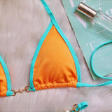 Zingj Style 2023 Web Celebrity Sexy Bikini Quilting Metal