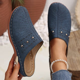 Summer New Women's Head Thick-Bottom Slippers Large-Size Round Head After The Short Space Leisure