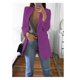 New Fashion Women's Casual Suit Set Multi-color Lapel Slim Cardigan Temperament Commuting Solid Color Suit Coat