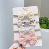 Cotton Linen Leopard Printed Bow Baby Headband For Girls Newborn Headbands Lace Hair Bands Turban Kids Hair