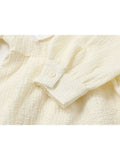 Women's Dress Long Sleeve Embroidery Chic Peter Pan Collar Mini Dresses Female Vintage Elegant High Waist A-line Frocks